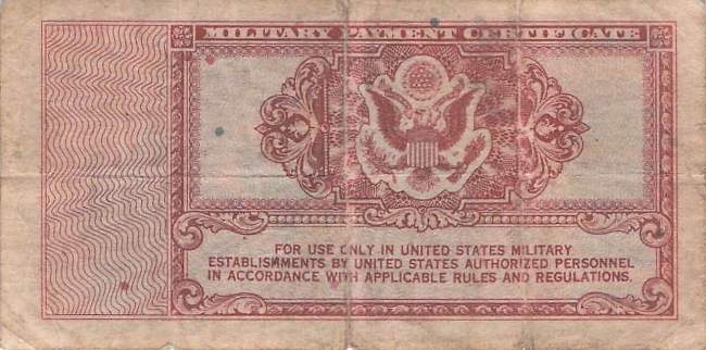 USA MPC Series 472 p.M17 25 Cents 1948 F